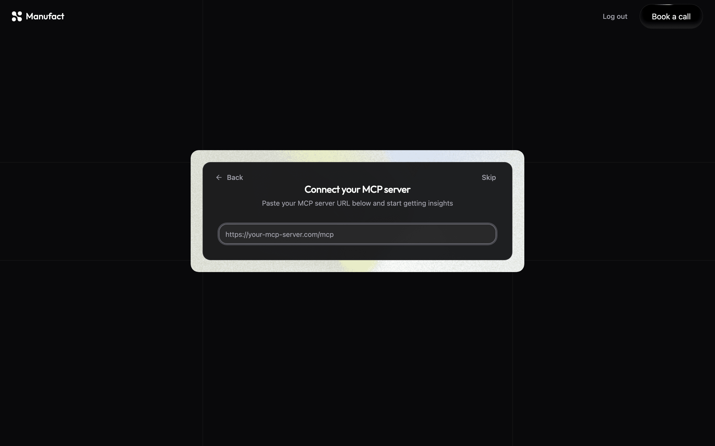 Onboarding — Connect your MCP server
