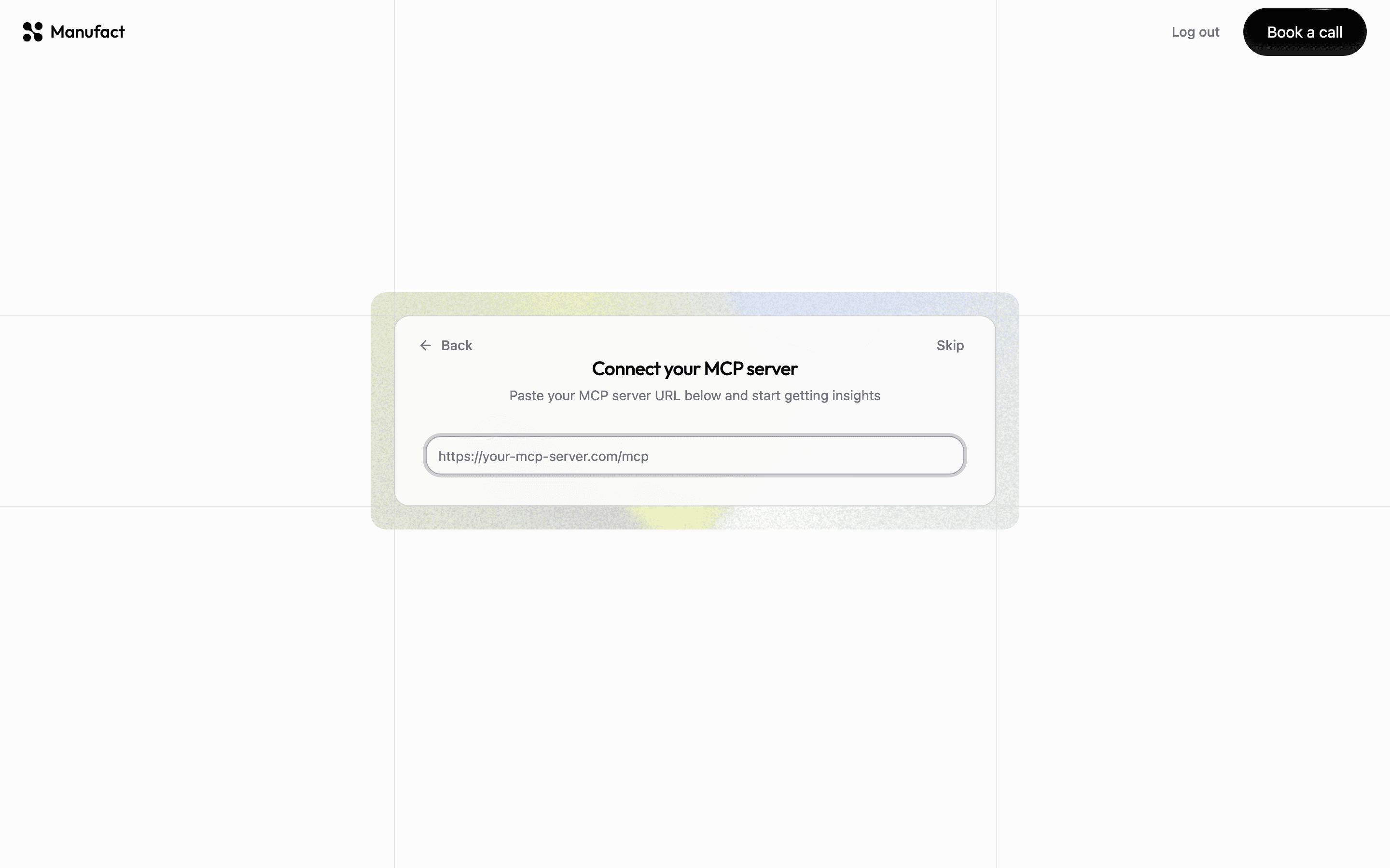 Onboarding — Connect your MCP server