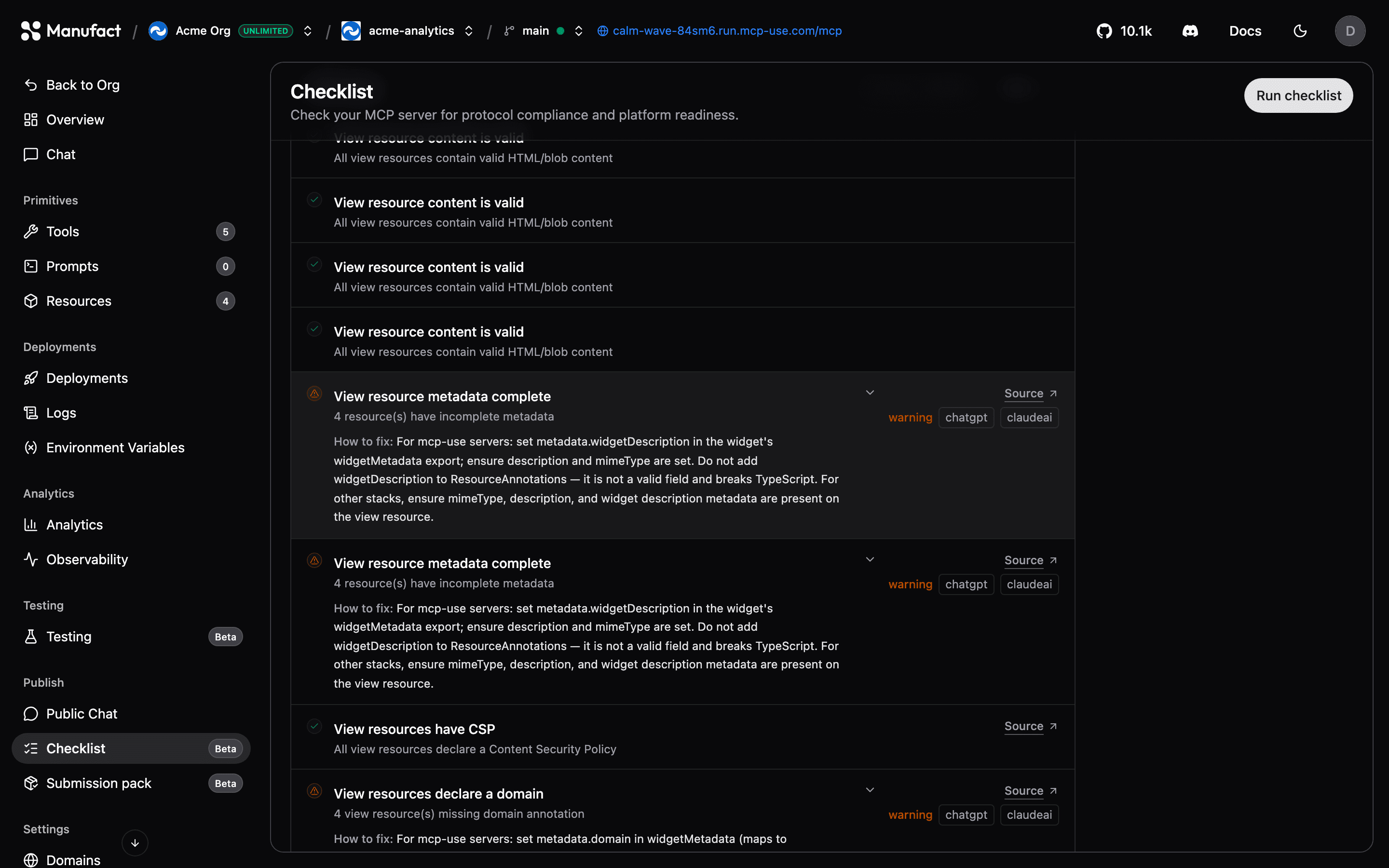 Copy fix prompt and Auto fix actions